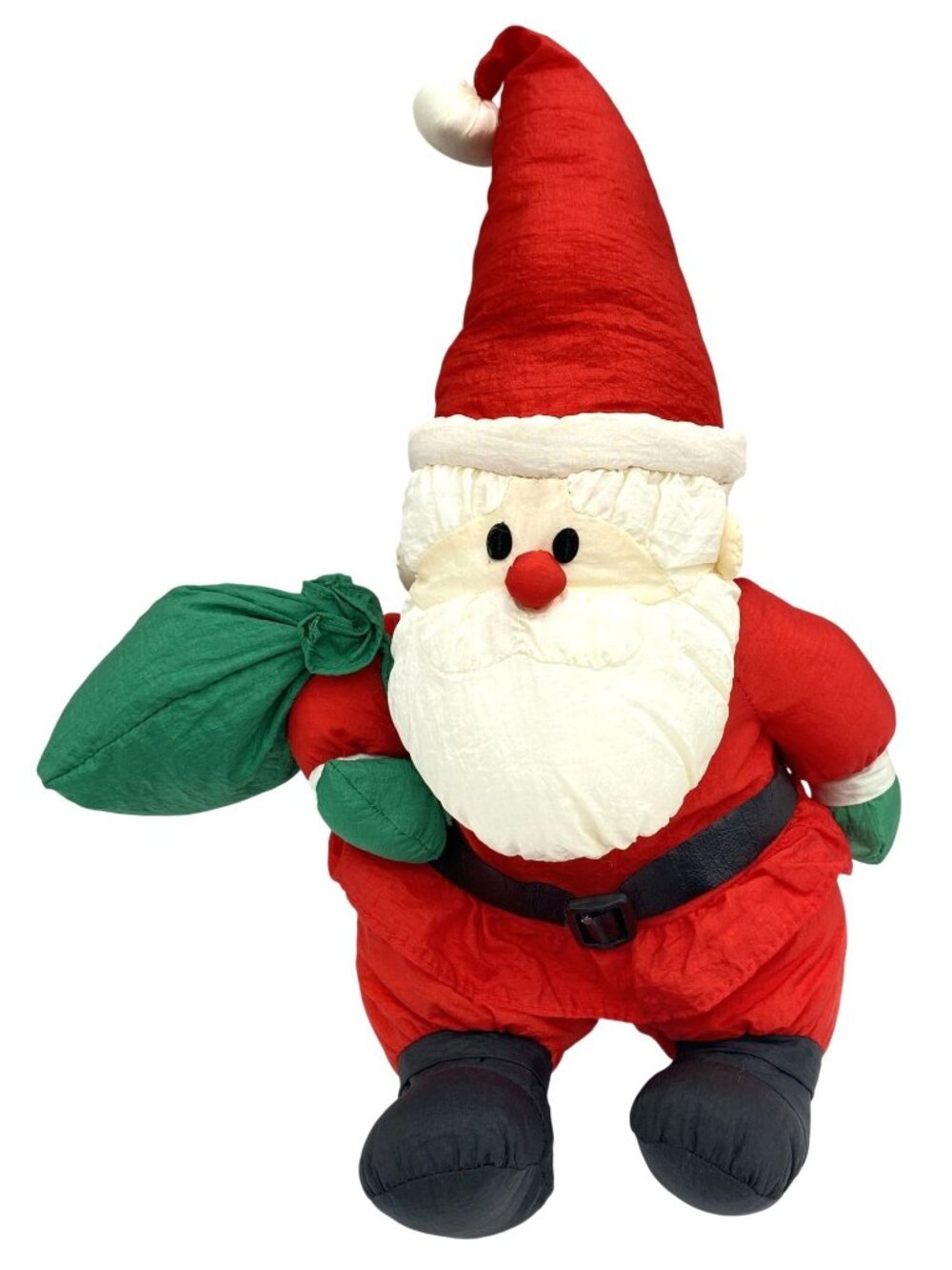 Stuffins Santa Claus Nylon Plush Christmas Decoration 14" Vintage Made in Korea